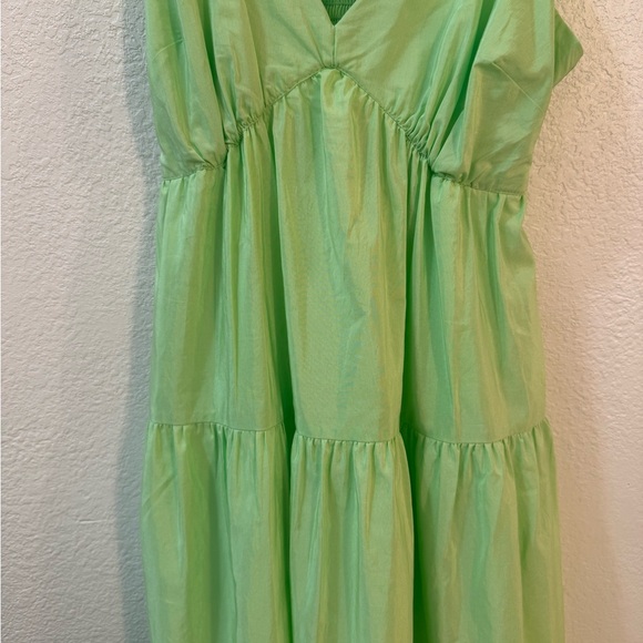 a new day Lime Green Tiered Spaghetti-Strap Maxi Dress - Picture 6 of 10